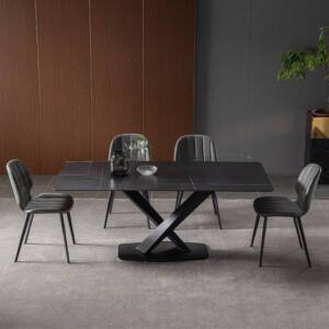 طاولة طعام رخام اسود