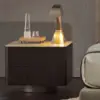 طاولة سرير جانبية بسطح رخامي