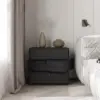 كومودينو مودرن اسود بأدراج متحركة