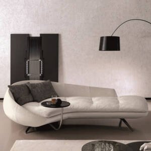 أريكة منحنية بتصميم Divani Soggiorno