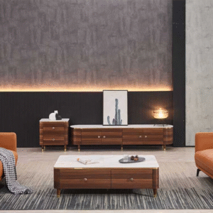 طقم طاولات بسطح رخامي