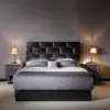 سرير نوم جلد من تصميم جولينا